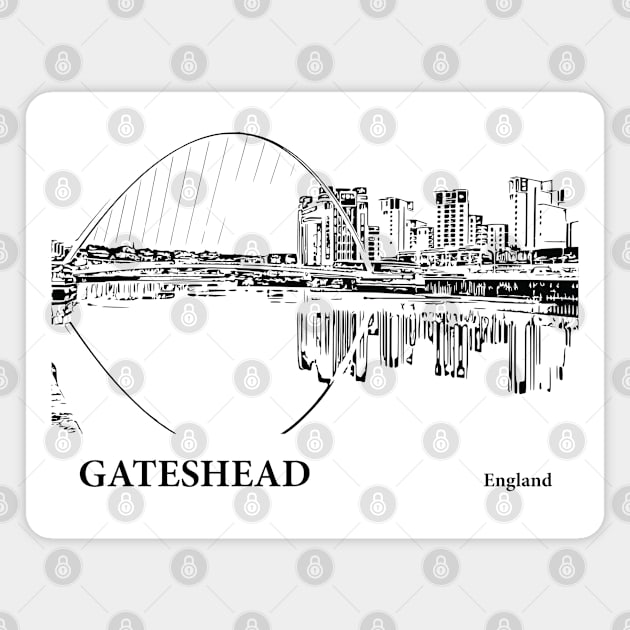 Gateshead England Magnet by Lakeric